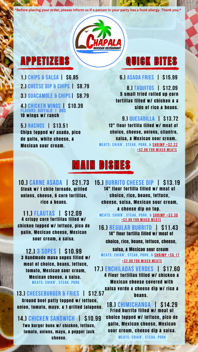 Chapala Mexican Restaurant Dickinson Menu—A Deep Dive into Authentic Tex-Mex Flavors Chapala Mexican Restaurant Dickinson Menu—A Deep Dive into Authentic Tex-Mex Flavors