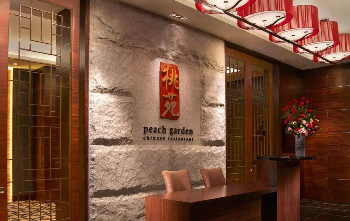 Elegant dining room interior showcasing the refined ambiance of Asia Garden Chinese Restaurant