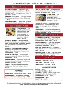 friedensburg country restaurant menu: A Deep Dive into Premium Catering and Banquet Hall Pricing