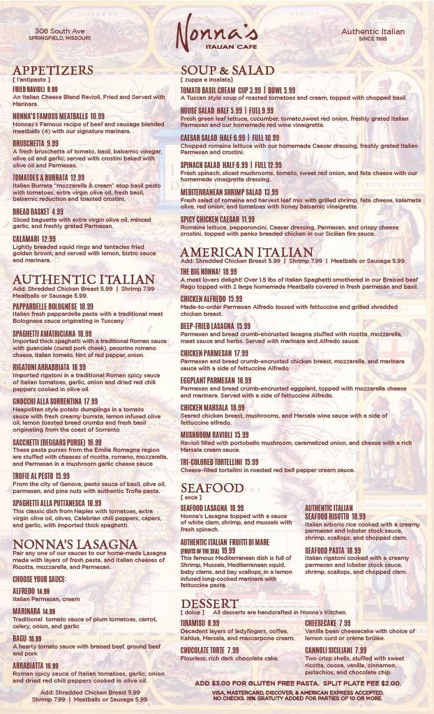 The Definitive Guide to the nonna restaurant staten island menu and Full Ordering Options