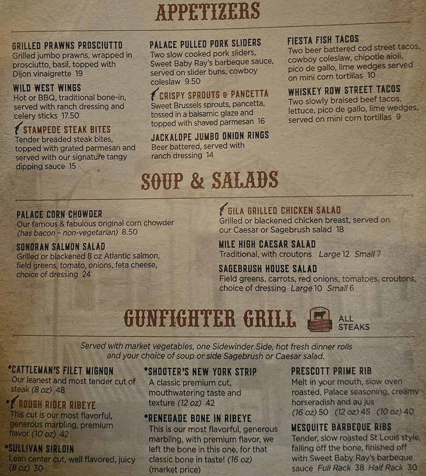 the palace restaurant menu: A Definitive Guide to Prescott's Historic Whiskey Row Cuisine the palace restaurant menu: A Definitive Guide to Prescott's Historic Whiskey Row Cuisine