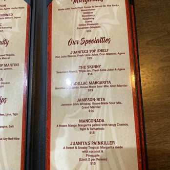 juanita's restaurant menu: A Comprehensive Guide to Authentic Mexican Cuisine and Specialty Plates in Santa Rosa