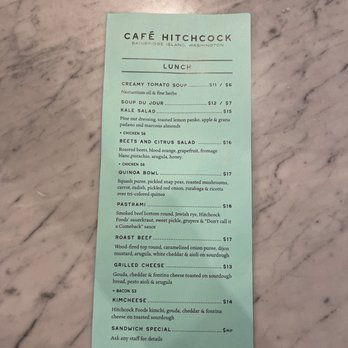 The Master Guide to Menu Engineering for Superior Restaurant Profitability: hitchcock restaurant menu