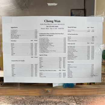 chong wah restaurant menu: A Definitive Guide to the Iconic St. Louis Chinese-American Cuisine Selection