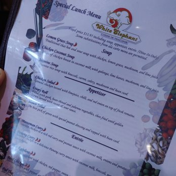 white elephant restaurant menu: An In-Depth Culinary Guide to the South San Francisco Thai Eatery