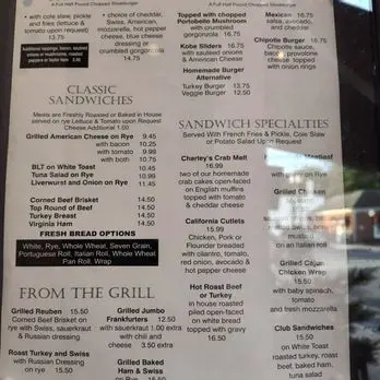 An In-Depth Look at the charley's aunt restaurant menu: A Review of Chatham, NJ's Enduring Culinary Tradition