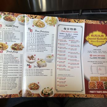 imperial garden restaurant fresno menu: A Comprehensive Guide to Signature Dishes and Pricing