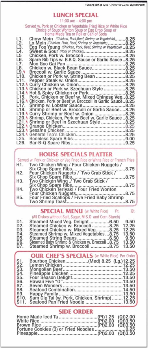 A Comprehensive Guide to the new china garden restaurant menu in Chelsea, AL