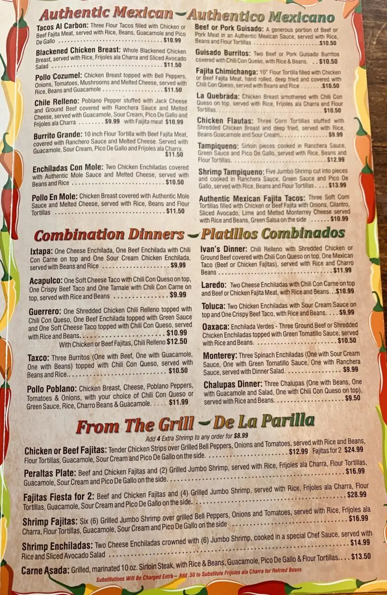 Peralta's Mexican Restaurant Grand Saline Menu: A Comprehensive Guide to Tex-Mex Cuisine and Dining Experience