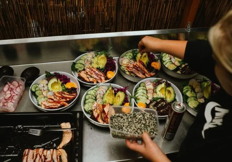 Generic catering food spread representing diverse Mexican dishes