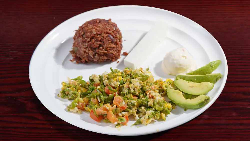 Eggs with lorocos, showcasing the unique offerings of the armenia restaurant menu