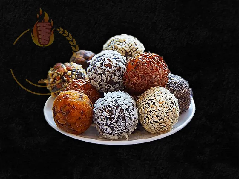 Sweet Dates Balls, a delightful and healthy treat from the dina's restaurant menu