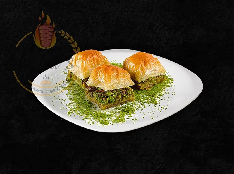 Classic Baklava, a sweet, nutty pastry from the dina's restaurant menu