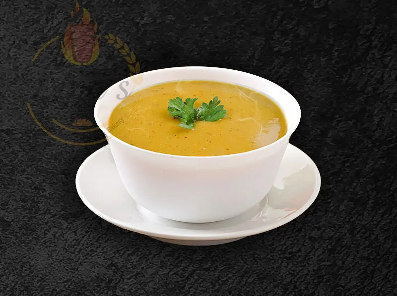 Comforting Lentil Soup, a healthy frozen option from the dina's restaurant menu