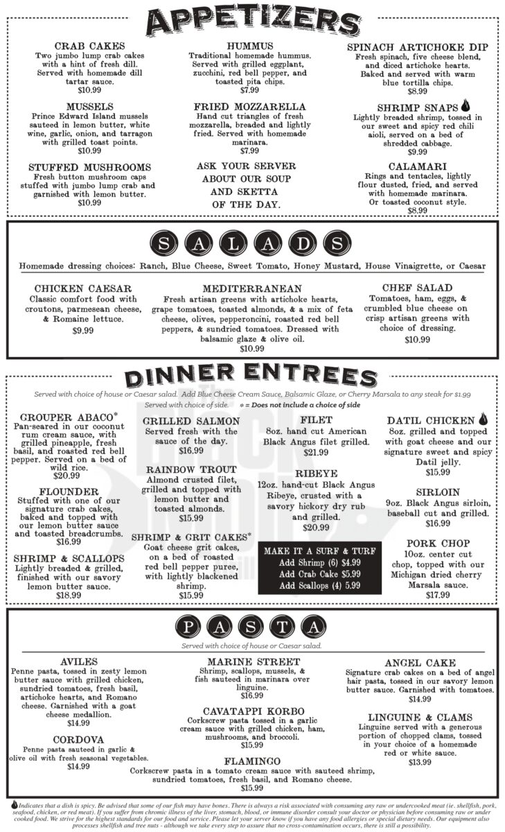 black molly restaurant menu: A Comprehensive Guide to St. Augustine's Premier Seafood Destination