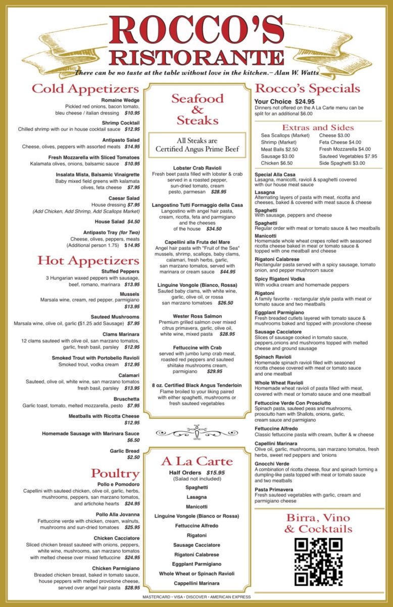 rocco restaurant menu: The Definitive Guide to Walnut Creek's Premier Italian Ristorante Experience