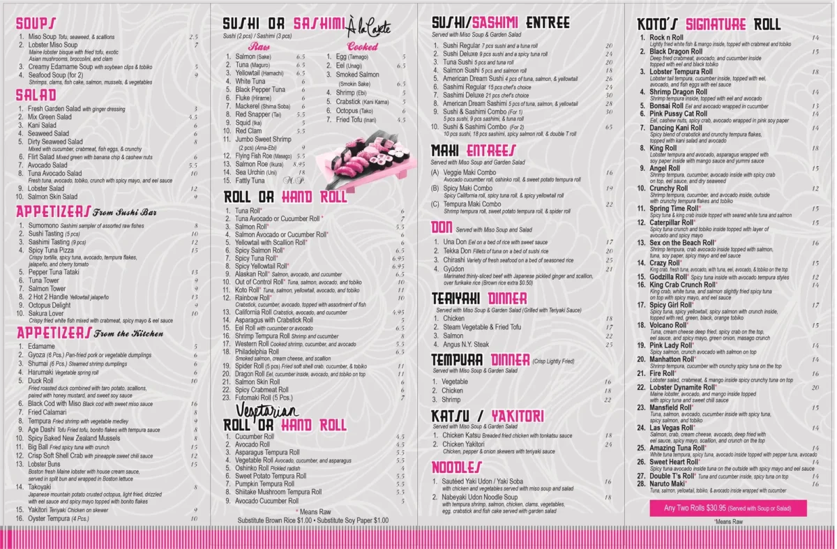 koto japanese restaurant menu: A Comprehensive Guide to Culinary Offerings and Dining Excellence