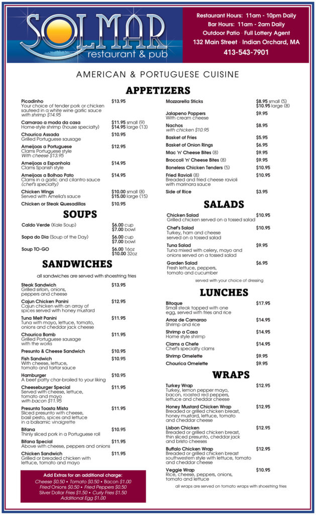 solmar restaurant menu: A Detailed Breakdown of Portuguese and American Culinary Traditions