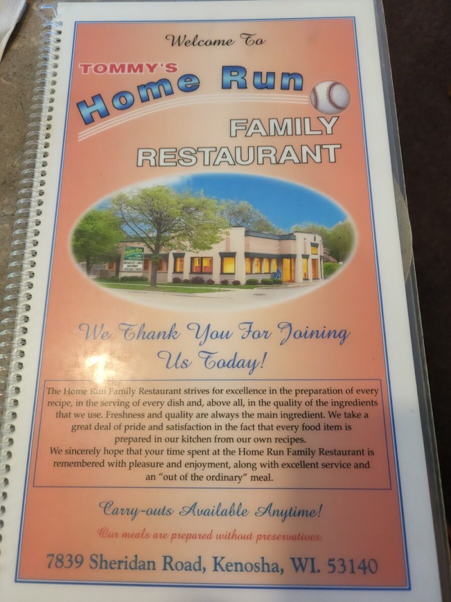 Tommy's Home Run Family Restaurant Menu: A Deep Dive into Kenosha's Comfort Food Collection