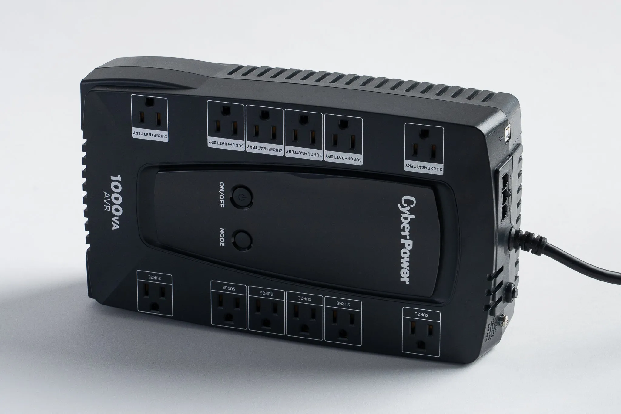 Close-up of the CyberPower LE1000DG interface, a vital component for business continuity in a hospitality environment