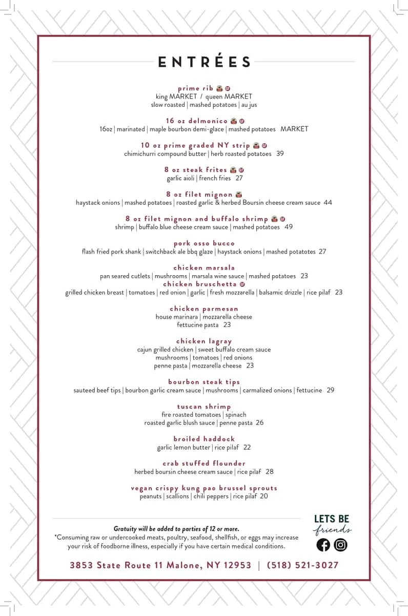 donovan's restaurant menu: A Deep Dive into American Steakhouse Offerings at Malone, NY