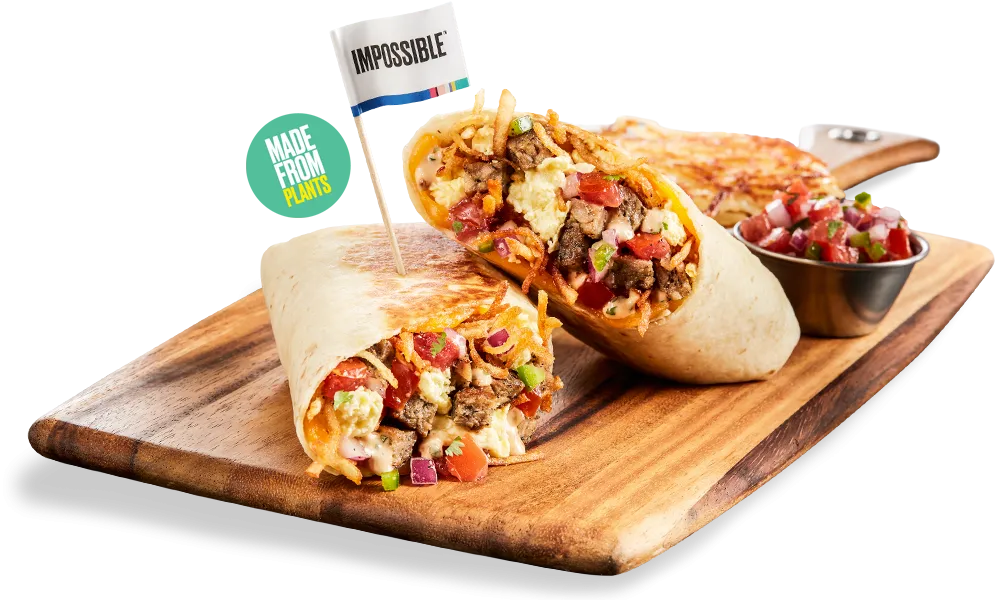 Impossible Breakfast Burrito at Shari's