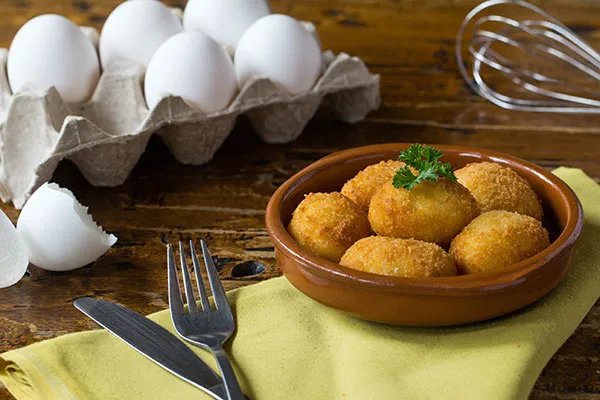 Delicious croquetas, a classic starter on any allintitle:cebu restaurant menu.