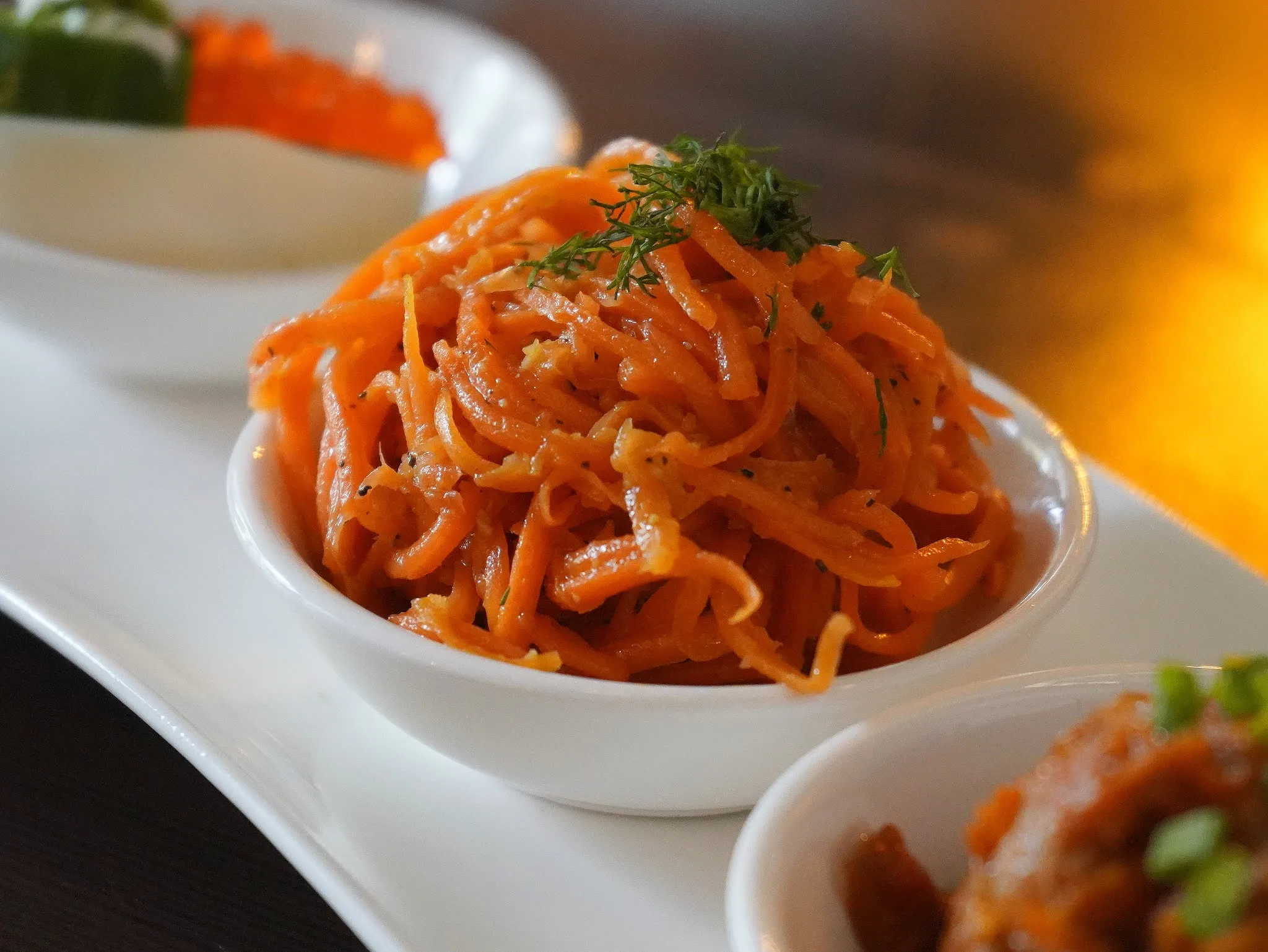 Spicy Eggplant mash, a flavorful and robust appetizer on a Russian menu restaurant