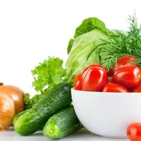 Fresh salad ingredients for a customizable dish on the Marion restaurant menu.