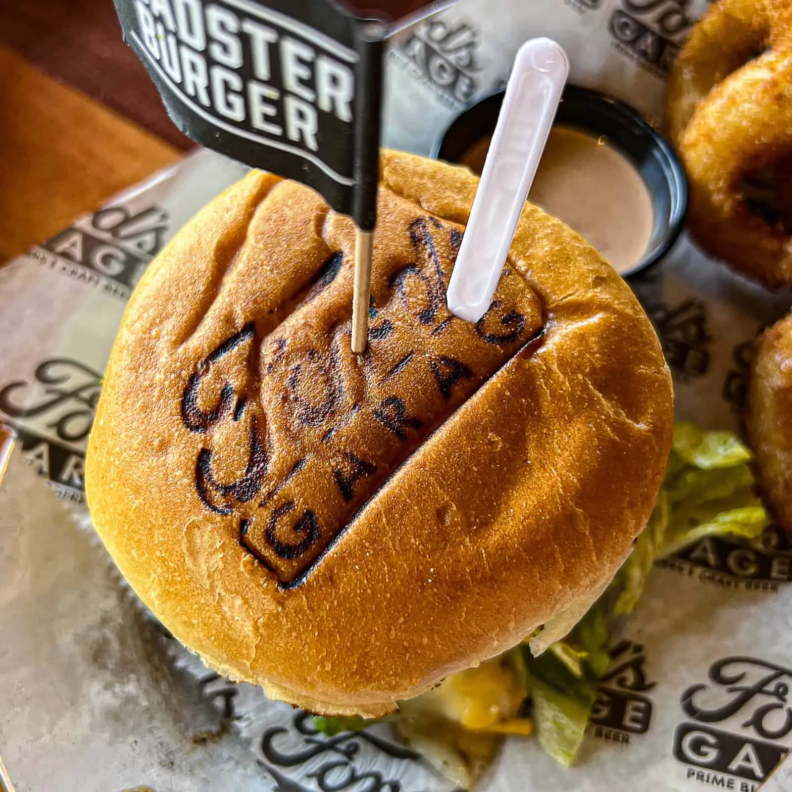 Delicious burger from the Ford's Garage menu at the Plano, Texas restaurant location