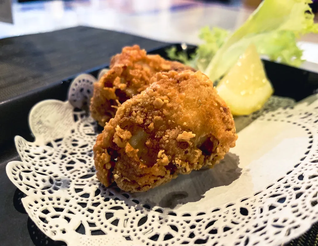 Crispy fugu tempura, a highlight of the seasonal shiki japanese restaurant menu