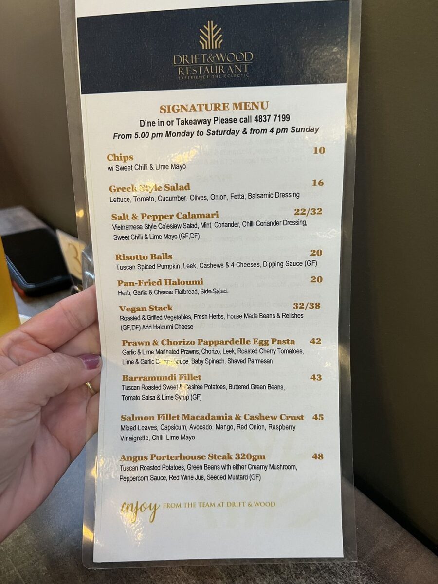 The Definitive Guide to the Drift & Wood Restaurant & Bar Menu in Agnes Water, QLD