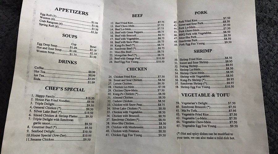 A Comprehensive Look at the silver lake chinese restaurant menu (Elgin Edition)