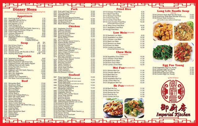 The Definitive Guide to the imperial china restaurant menu: Authentic Dishes, Pricing, and Culinary Experience
