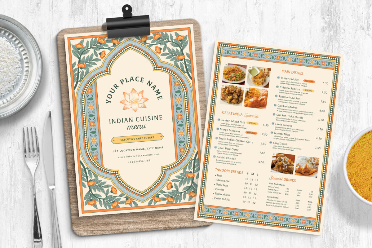 The Definitive Guide to Designing an All-Star indian restaurant menu template
