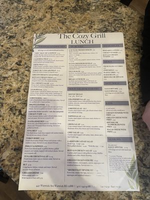 the cozy grill family restaurant menu: A Full Breakdown of Coventry's Extensive American Diner Staples