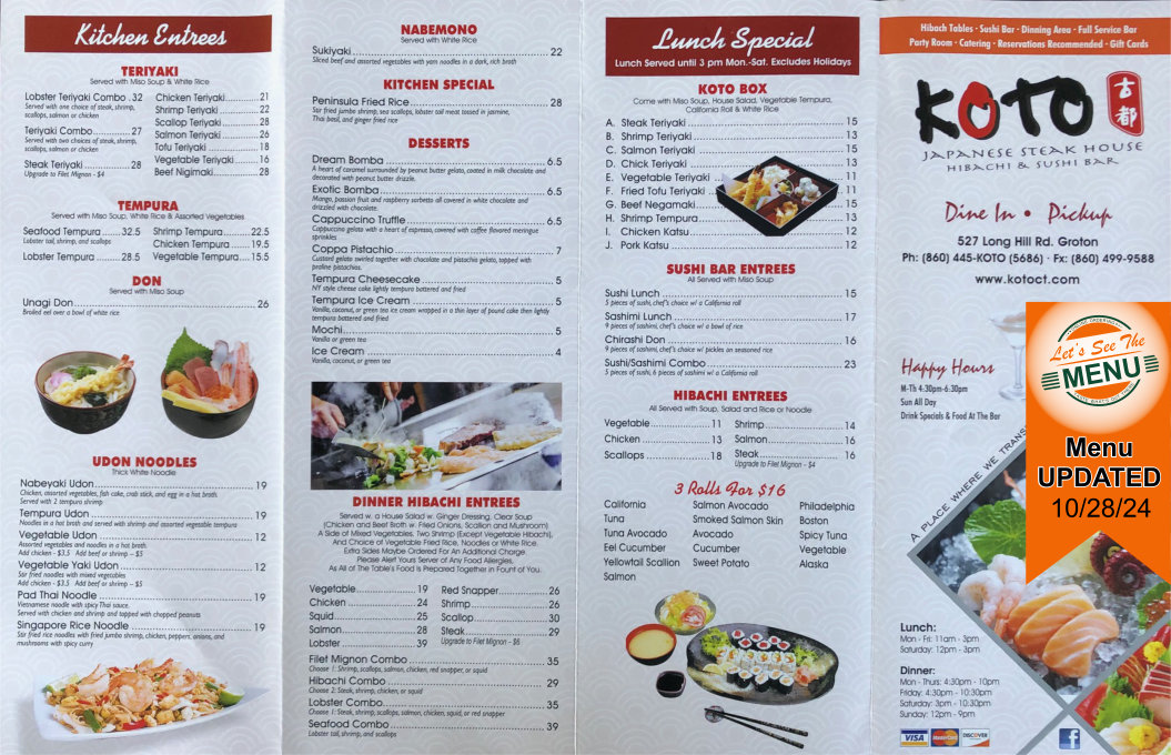 koto japanese restaurant menu: A Comprehensive Guide to Culinary Offerings and Dining Excellence