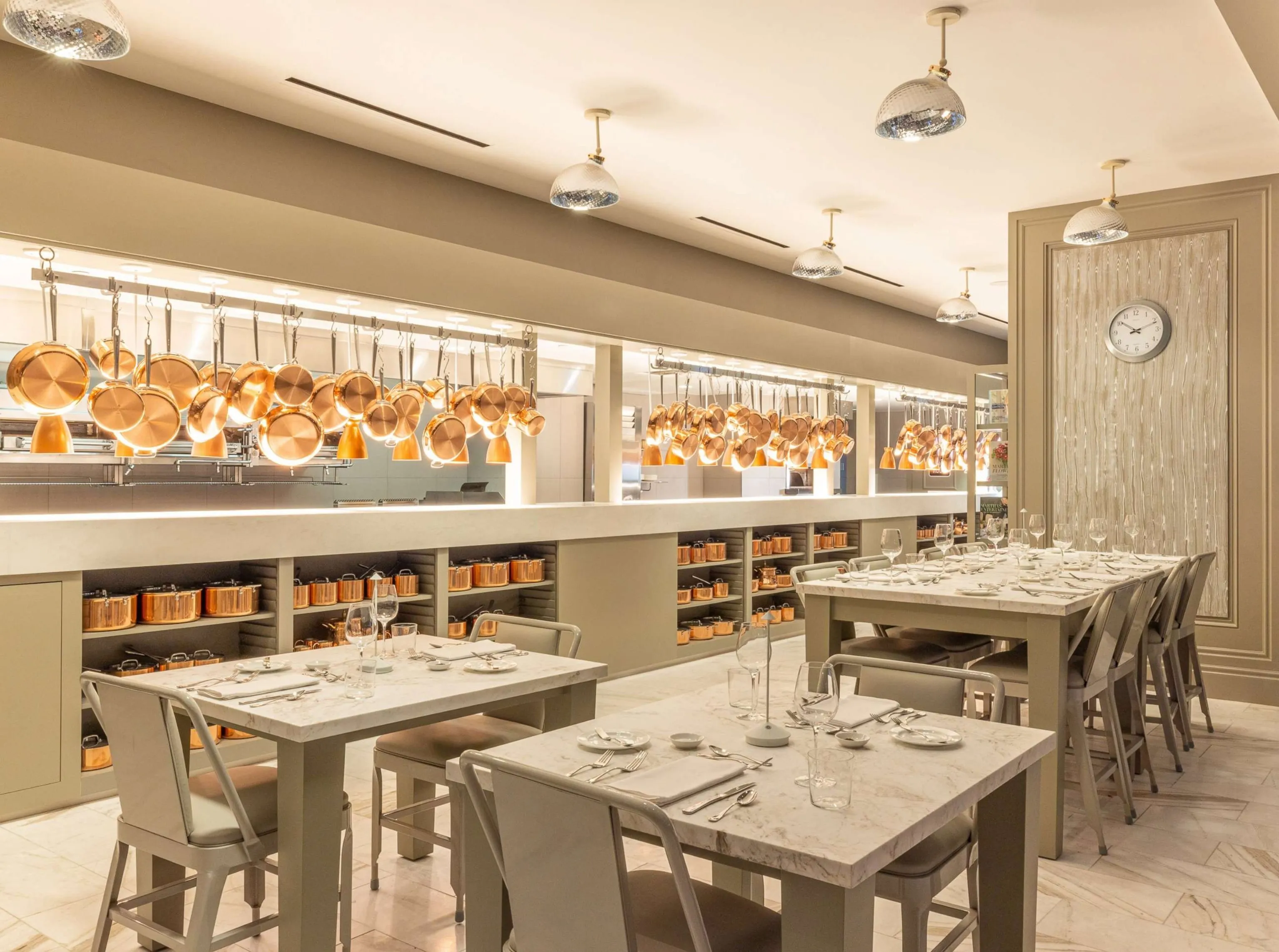 The bustling kitchen service area of The Bedford, where the culinary magic behind Stewart's restaurant menu unfolds.