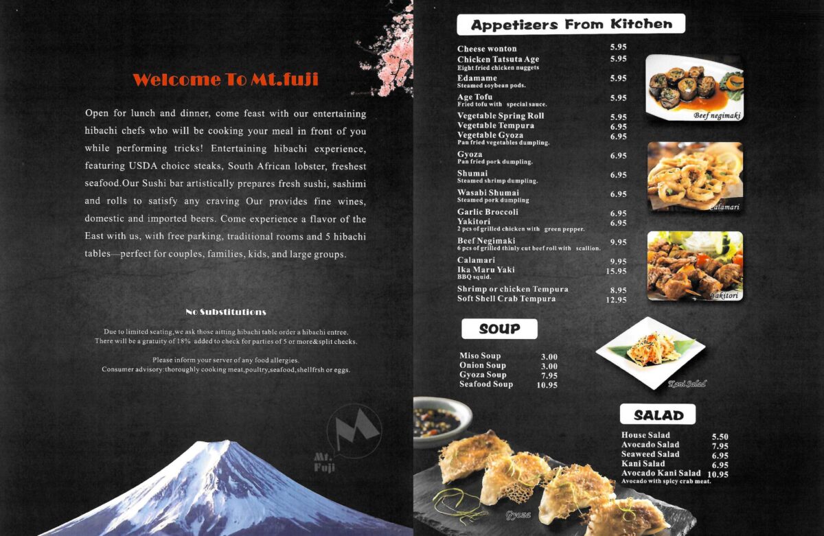 mt fuji japanese restaurant menu: A Definitive Guide to Authentic Japanese Dining