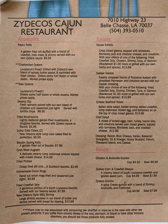 zydeco restaurant menu: A Deep Dive into Belle Chasse's Premier Cajun & Creole Delights