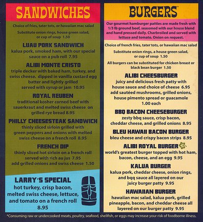 alibi restaurant menu: A Comprehensive Analysis of Alibi Lounge's Culinary Offerings
