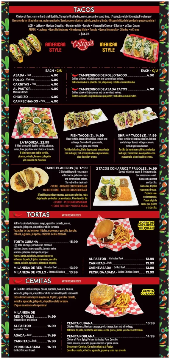 Mastering the ortega restaurant menu: An In-Depth Guide to Toms River’s Authentic Mexican and Bakery Offerings