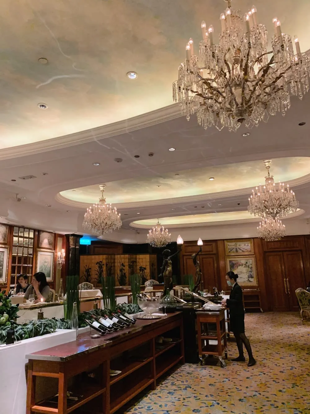 Petrus dining room showing elegant table setting, panoramic view, and the beginning of the allintitle:petrus restaurant menu experience
