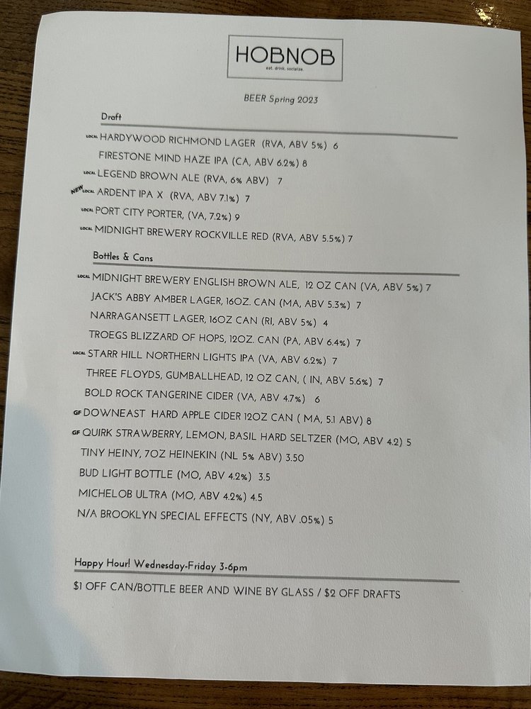 hobnob restaurant menu: A Definitive Guide to the Atlanta Neighborhood Tavern's Offerings