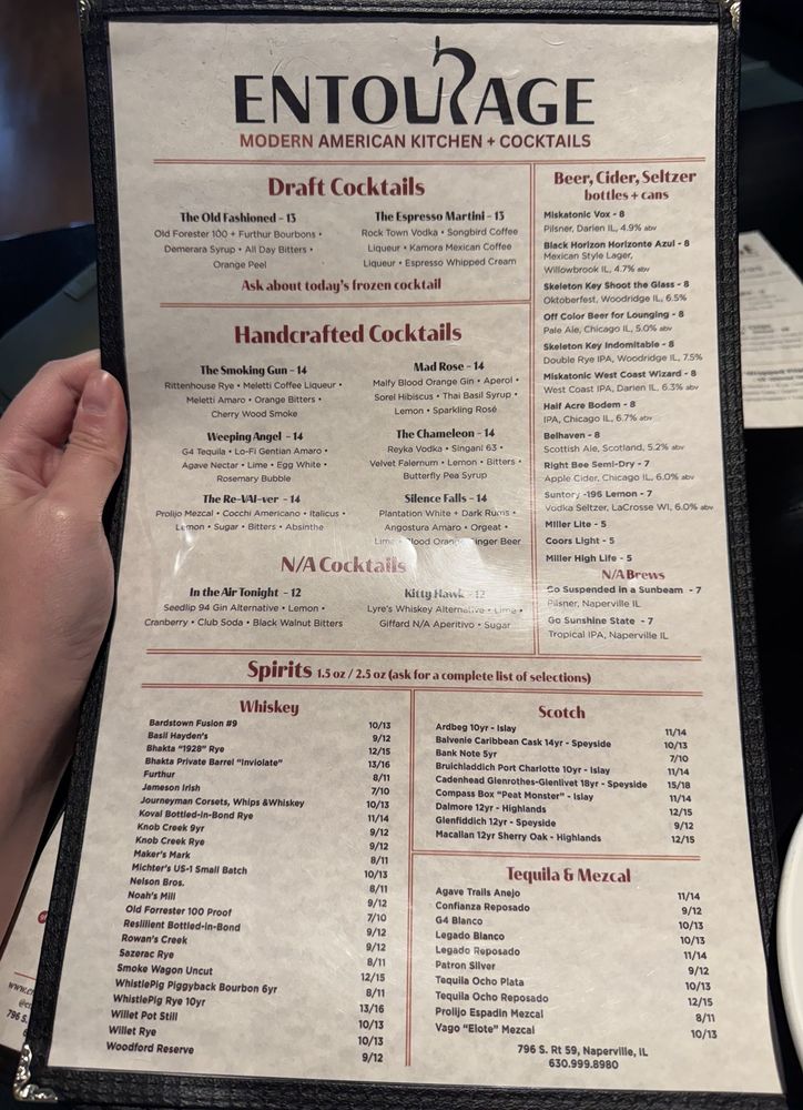 entourage restaurant menu: A Deep Dive into Naperville’s Premium Dining Experience