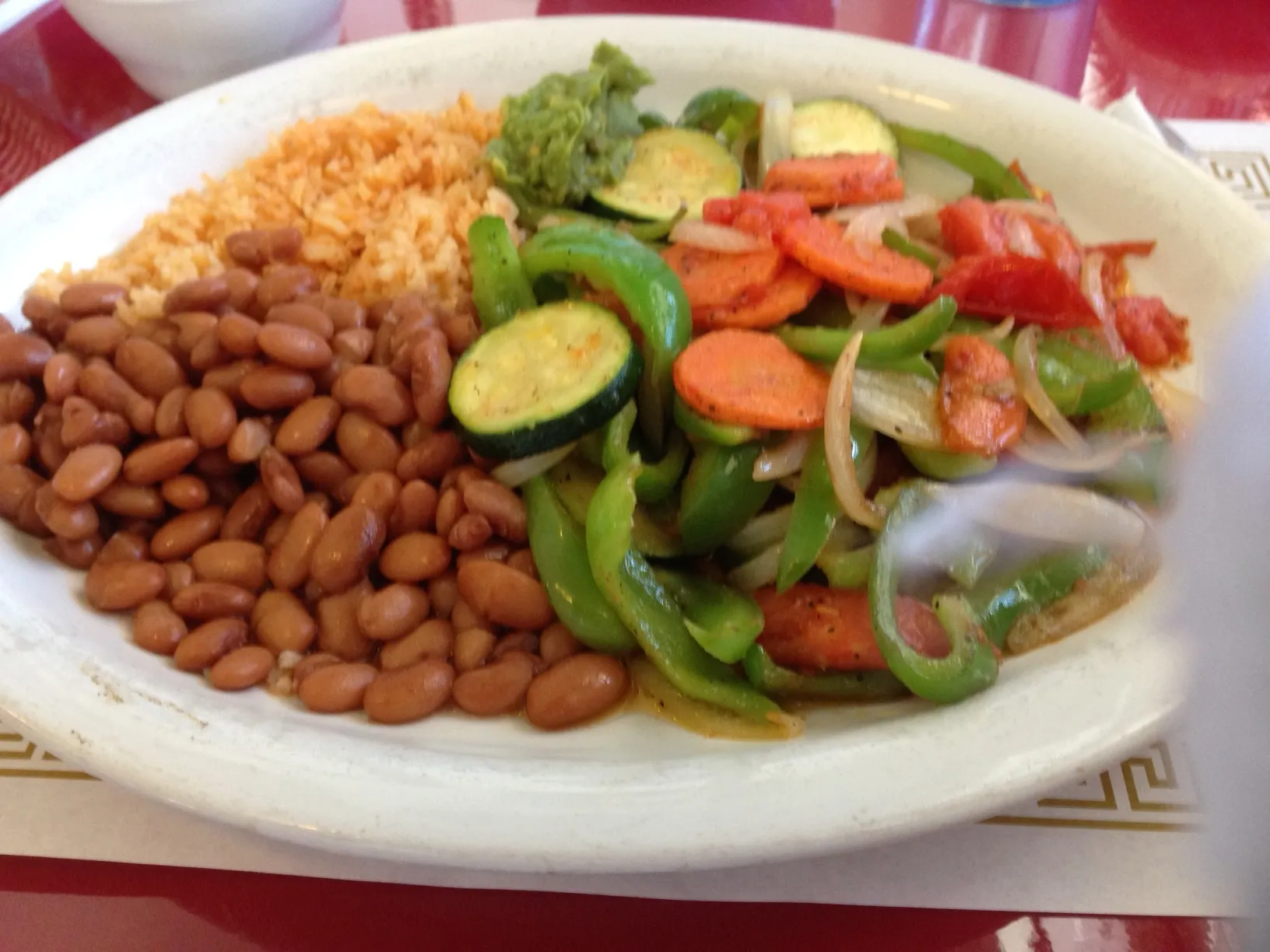 Delicious Veggie Fajitas from the Esther menu demonstrating safe gluten-free ordering