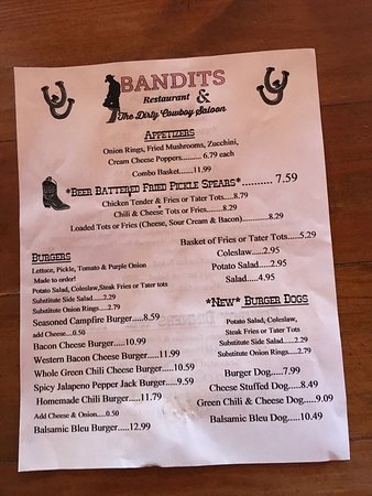 Bandits Restaurant Menu: A Deep Dive into Red Oak Fire Pit BBQ and Grill Classics