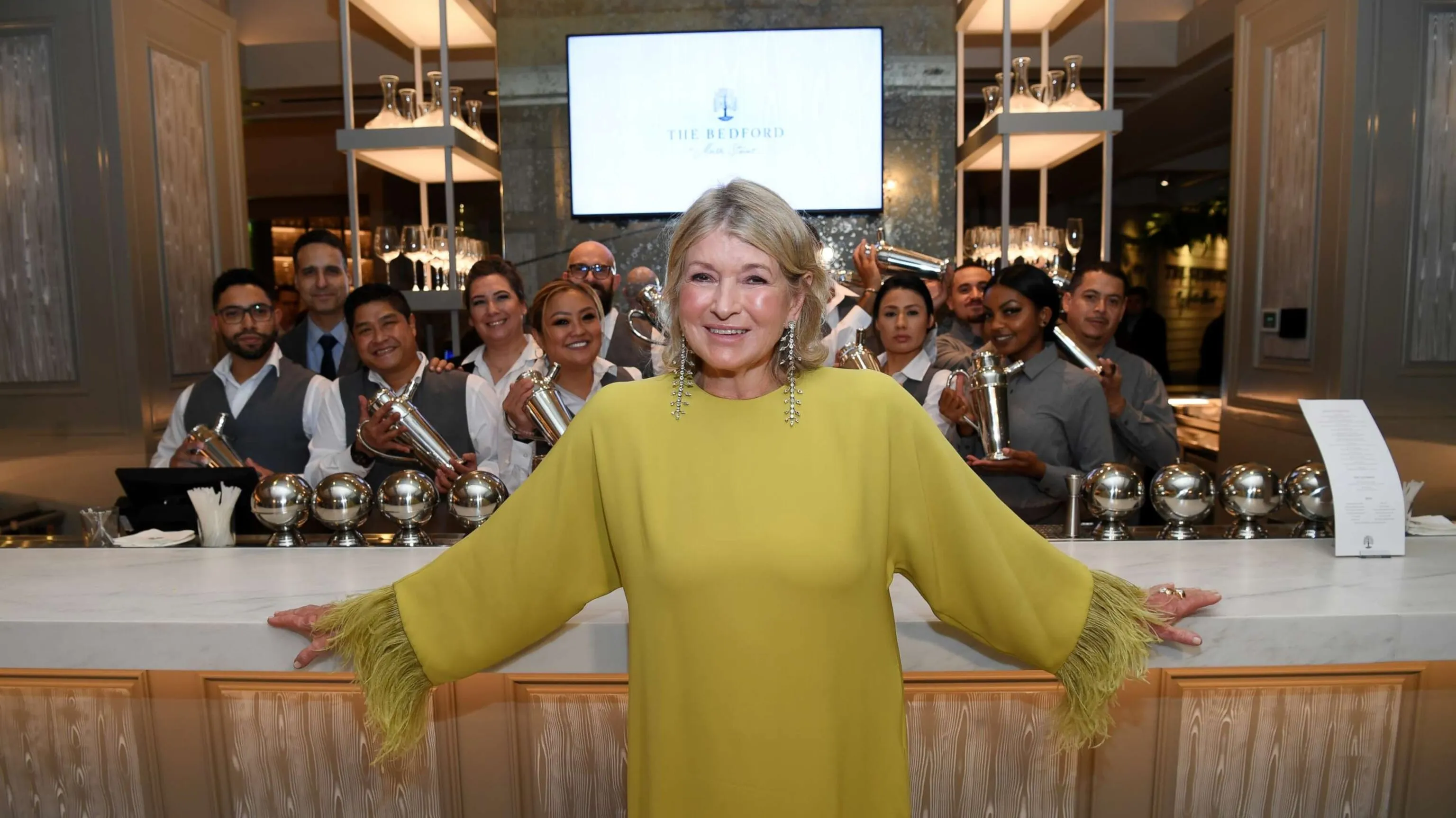Martha Stewart inaugurates The Bedford, showcasing the exquisite offerings on Stewart's restaurant menu in Las Vegas.