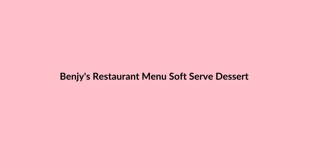 A delightful image of a dessert item, likely the Soft Serve Ice Cream, presented neatly in a dish or cone