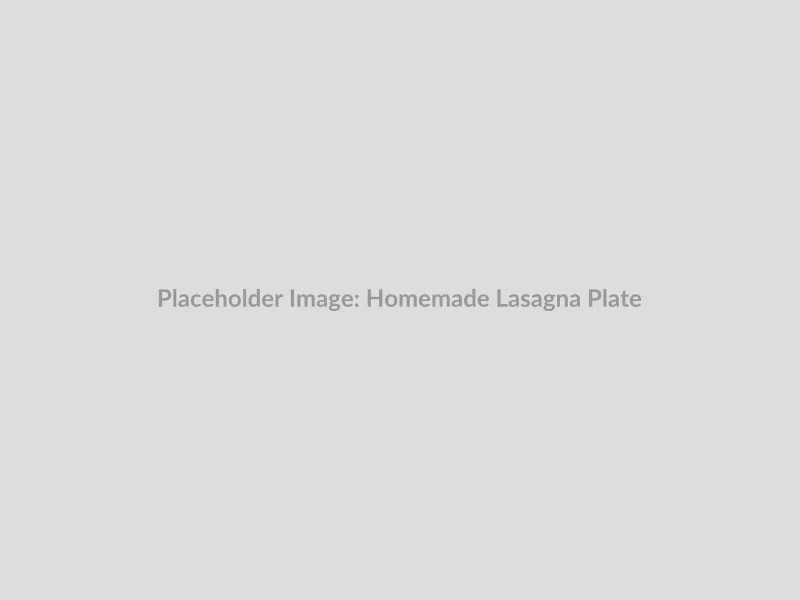 A beautifully plated serving of homemade lasagna with melted cheese and rich tomato sauce